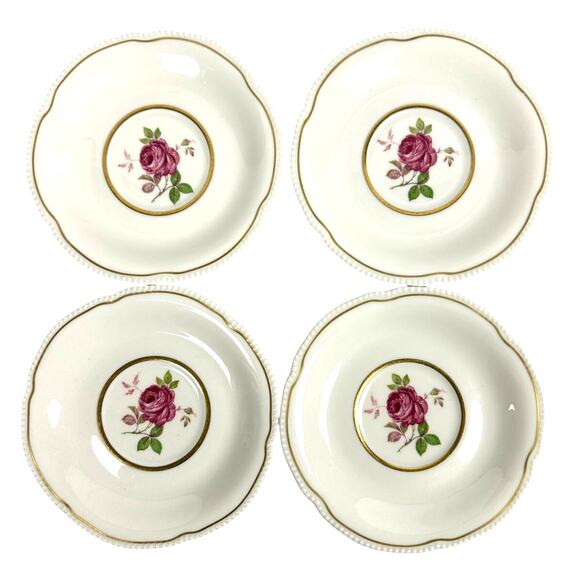 Castleton China Dolly Madison-Set of Four Saucers 6.25" Diameter-Excellent! - Picture 2 of 6